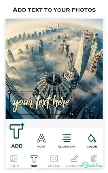 Watermark: Logo, Text on Photo