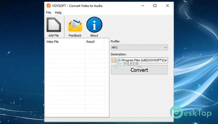 Download Vovsoft Convert Video to Audio 1.5 Free Full Activated