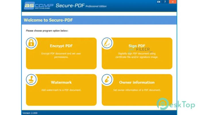 تحميل برنامج Secure-PDF Professional 2.003 برابط مباشر