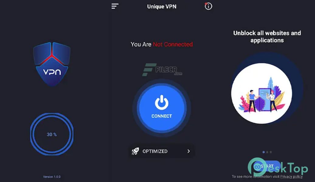 Unique VPN | Free VPN Proxy v1.3.0 APK MOD Полная бесплатная загрузка