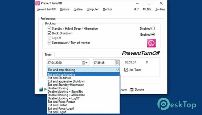 Скачать PreventTurnOff 3.23 полная версия активирована бесплатно