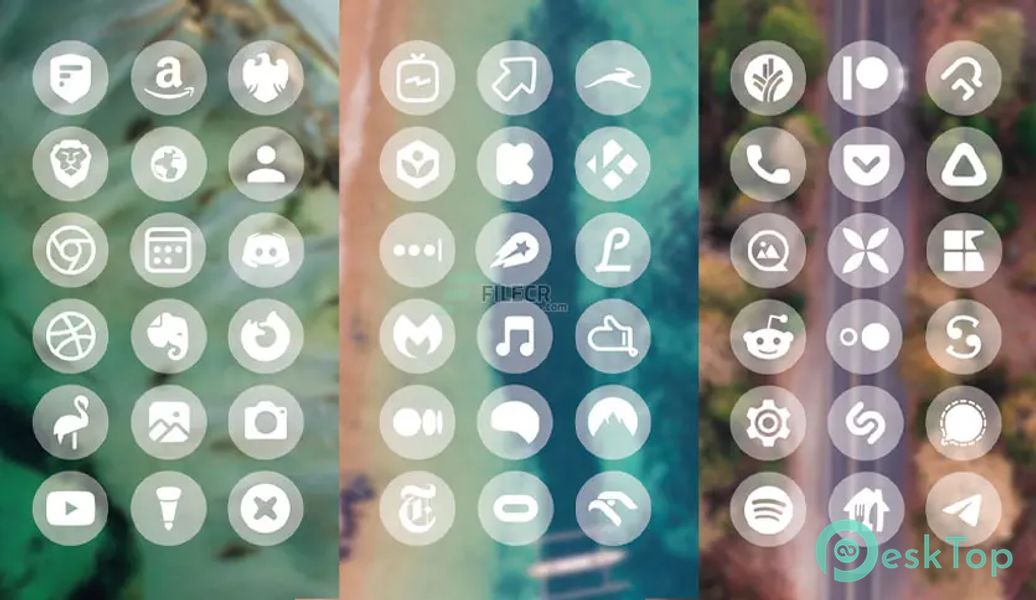 Transparent Pixel 12 White – Icon Pack