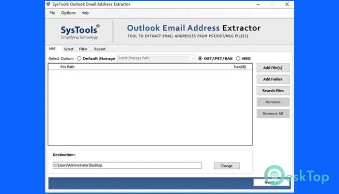 Download SysTools Outlook Email Address Extractor 5.0 Free Full Activated