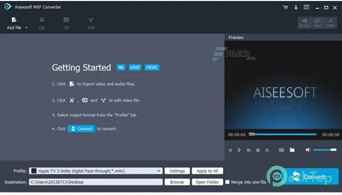 Download Aiseesoft MXF Converter 9.2.38 Free Full Activated