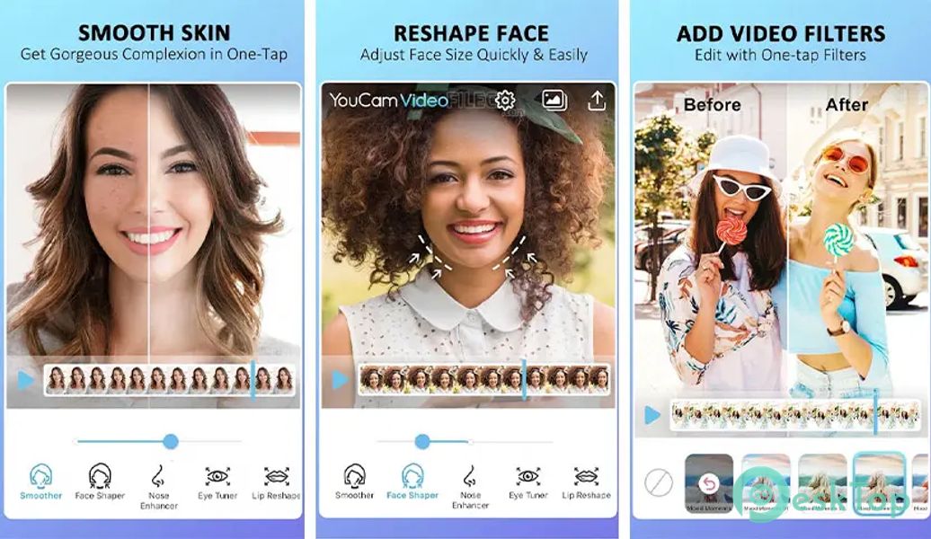 YouCam Video Editor: Makeup, Retouch & Selfie Edit v1.13.1 APK MOD Unlocked (Full) Free Download