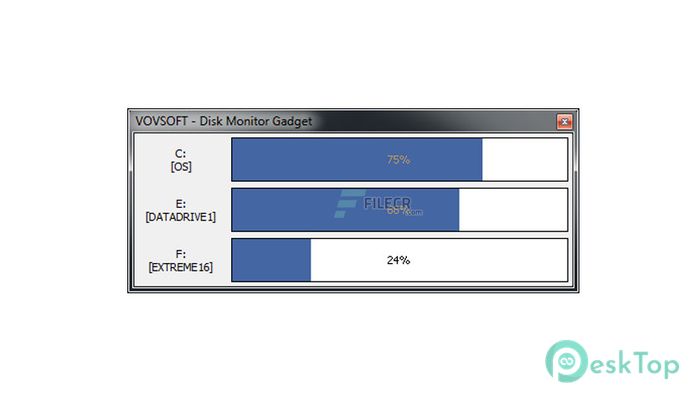 Télécharger Vovsoft Disk Monitor Gadget 1.3 Gratuitement Activé Complètement