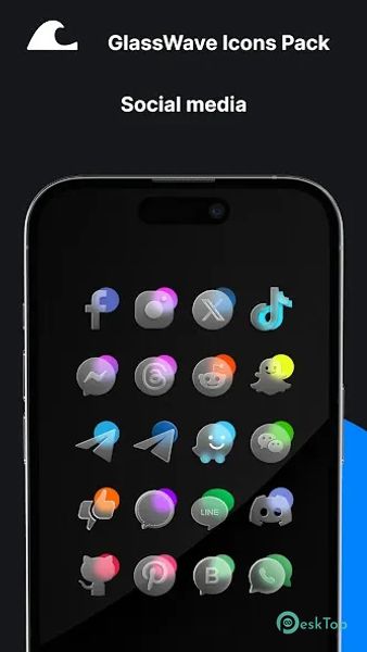 GlassWave Icons Pack 3.4.4 APK MOD تحميل مجاني كامل
