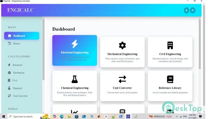 تحميل برنامج EngiCalc - Engineer Calculator 1.0.1 برابط مباشر