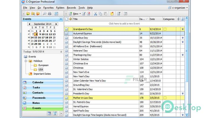 Download C-Organizer Professional 9.1.0 Free Full Activated