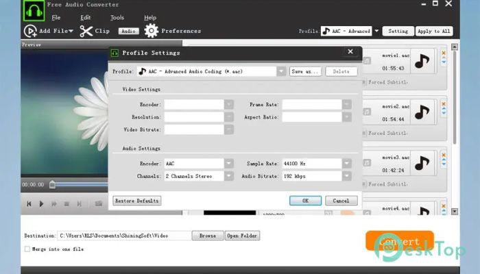 ShiningSoft Free Audio Converter 1.0 完全アクティベート版を無料でダウンロード