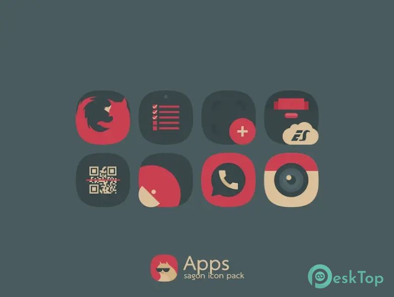 Sagon: Dark Icon Pack 15.5 APK MOD Tam Ücretsiz İndir