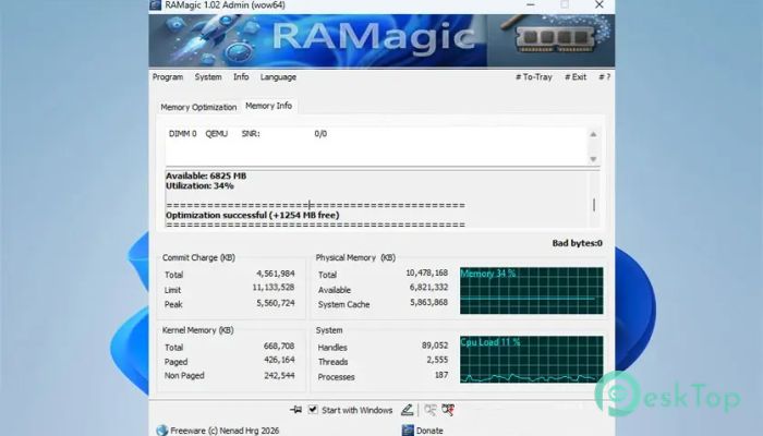 RAMagic  1.08 Tam Sürüm Aktif Edilmiş Ücretsiz İndir