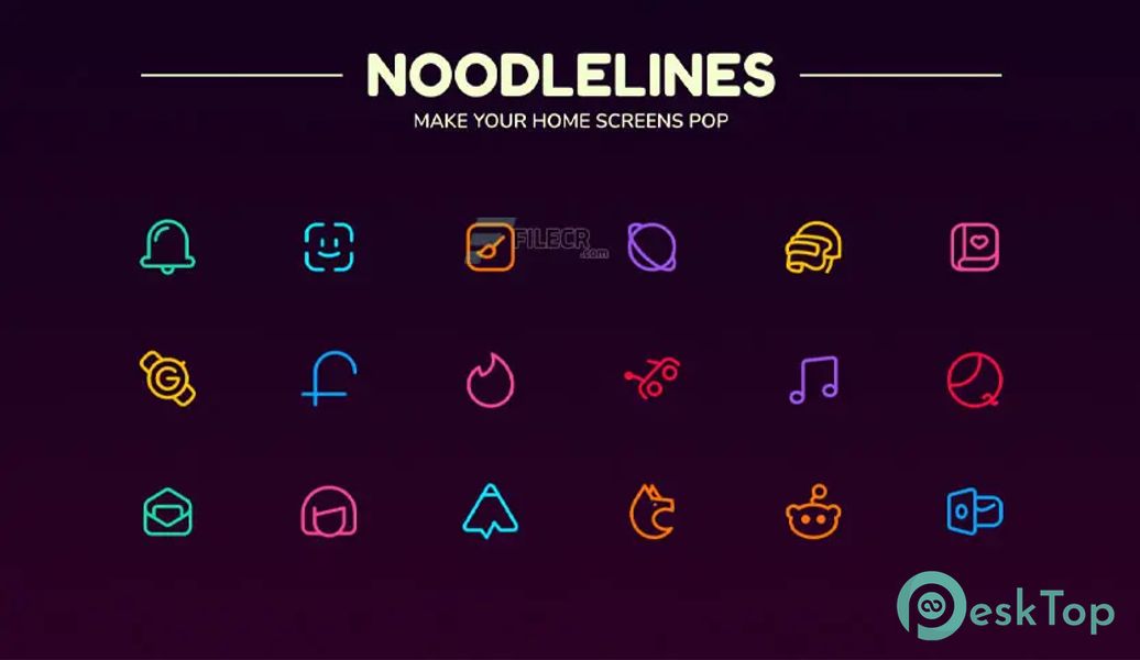Noodlelines Icon Pack v2.2.6 APK MOD Descarga gratuita completa