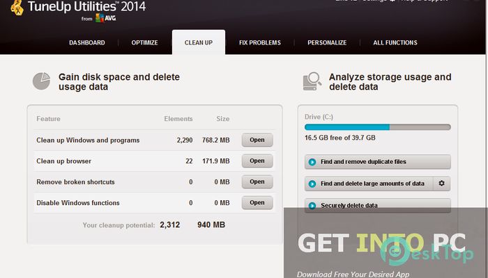 Tuneup Utilities 2014 14.0.10040.296 完全アクティベート版を無料でダウンロード