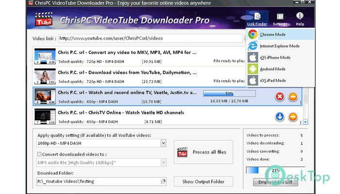  تحميل برنامج ChrisPC VideoTube Downloader Pro 14.22.0817 برابط مباشر