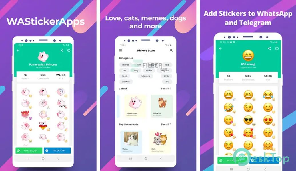 Stickers store – Sticker for WhatsApp and Telegram v5.89 APK MOD تحميل مجاني كامل