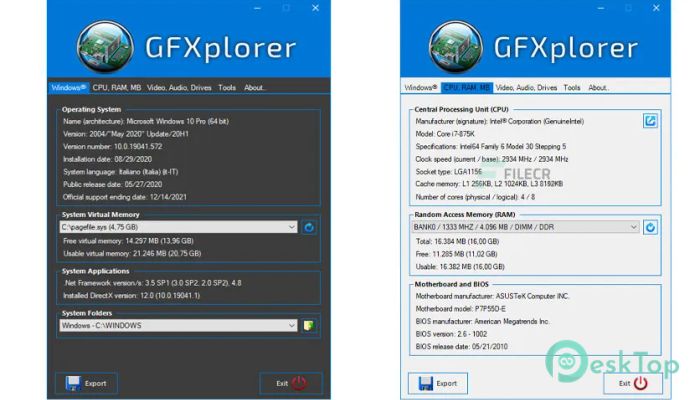 Descargar GFXplorer 3.16.1.1832 Completo Activado Gratis