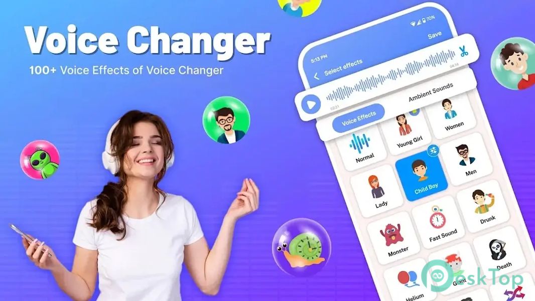 Voice Changer Male to Female 2.1.3 APK MOD تحميل مجاني كامل