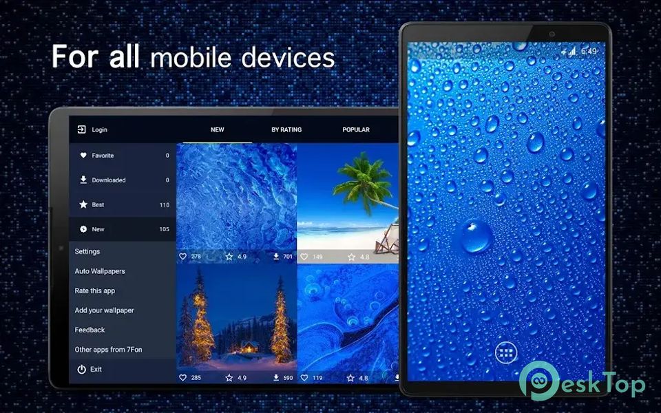 Blue Wallpapers 4K 5.7.91 APK MOD Tam Ücretsiz İndir
