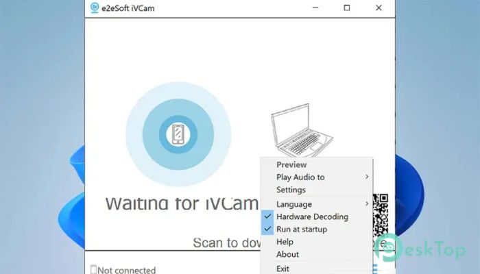 E2ESOFT iVCam 7.4.0 Tam Sürüm Aktif Edilmiş Ücretsiz İndir