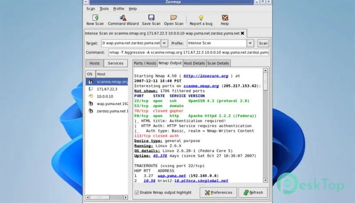 Zenmap 7.98 完全アクティベート版を無料でダウンロード