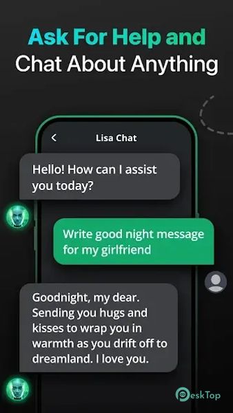 Lisa Chat: AI Bot Assistant 1.4.2 APK MOD تحميل مجاني كامل