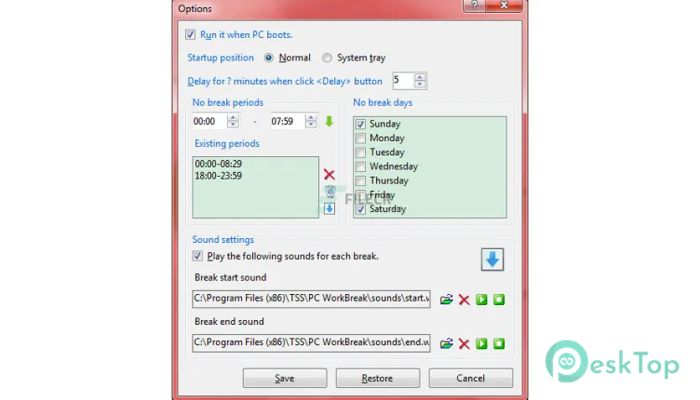  تحميل برنامج Trisun PC WorkBreak 10.1.038 برابط مباشر