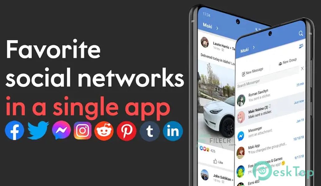 Maki Plus: all social networks in 1 v4.9.6.4 APK MOD Полная бесплатная загрузка