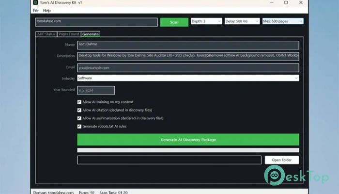 تحميل برنامج Toms AI Discovery Kit 1.0 برابط مباشر