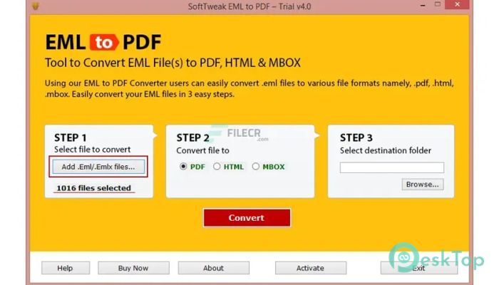 SoftTweak EML to PDF  4.0 Tam Sürüm Aktif Edilmiş Ücretsiz İndir