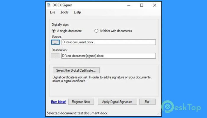 SecureSoft DOCX Signer  2.1 Tam Sürüm Aktif Edilmiş Ücretsiz İndir