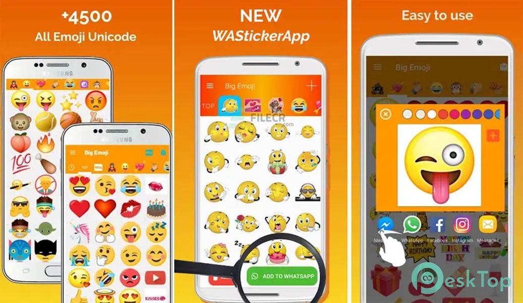 Big Emoji sticker for WhatsApp 12.6.0 APK MOD Tam Ücretsiz İndir