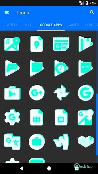 Inverted White Teal Icon Pack 11.2 APK MOD تحميل مجاني كامل