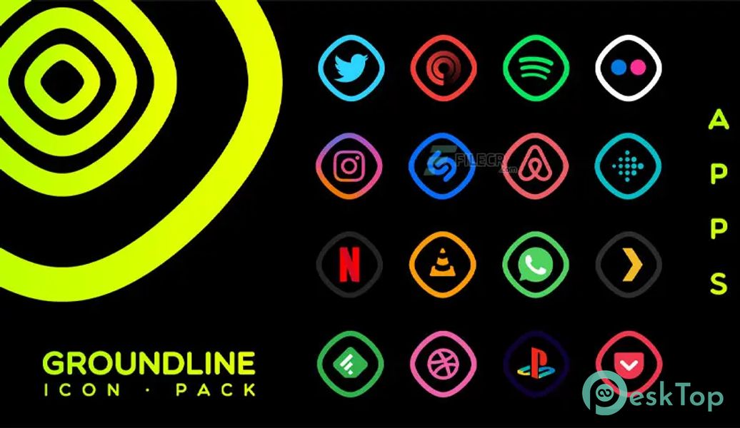 Groundline Icon Pack v1.0.4 APK MOD 完整免费下载