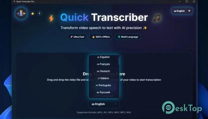 Quick Transcriber Pro 1.0.4 Tam Sürüm Aktif Edilmiş Ücretsiz İndir