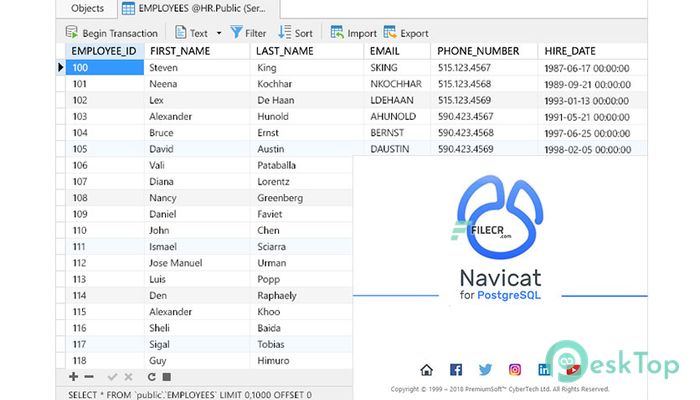 Télécharger Navicat for PostgreSQL 16.1.15 Gratuitement Activé Complètement