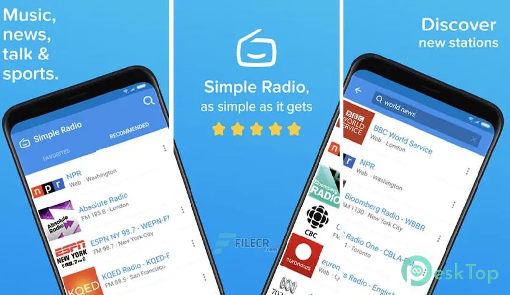 Simple Radio - Live AM FM Radio 5.9.9 APK MOD Полная бесплатная загрузка