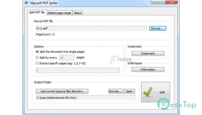  تحميل برنامج Mgosoft PDF Spliter 9.4.3 برابط مباشر