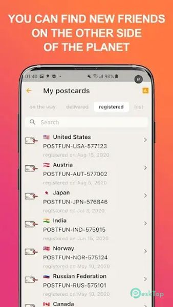 Télécharger Postfun - Exchange Postcards 1.8.1 APK MOD Gratuitement et Complet