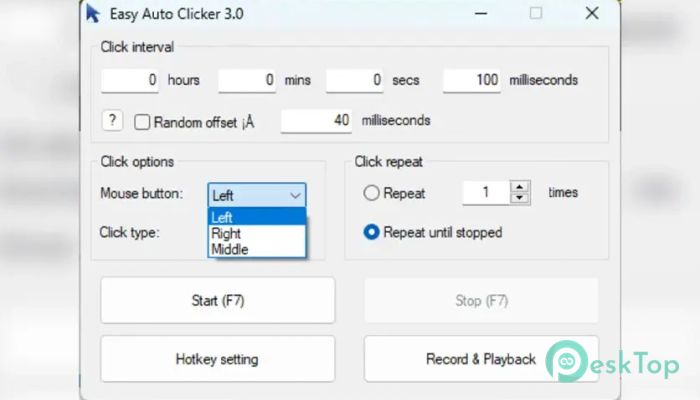 Easy Auto Clicker 1.0 完全アクティベート版を無料でダウンロード