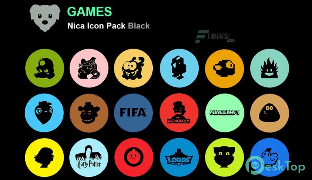 Nica Icon Pack Black v1.0.8 APK MOD Tam Ücretsiz İndir