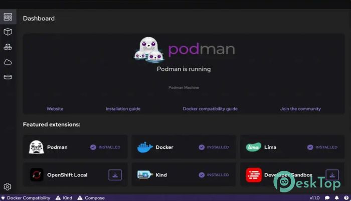 Descargar Podman Desktop 1.10.2 Completo Activado Gratis