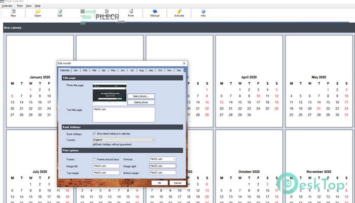 Softwarenetz Photo calendar 2.02 Tam Sürüm Aktif Edilmiş Ücretsiz İndir