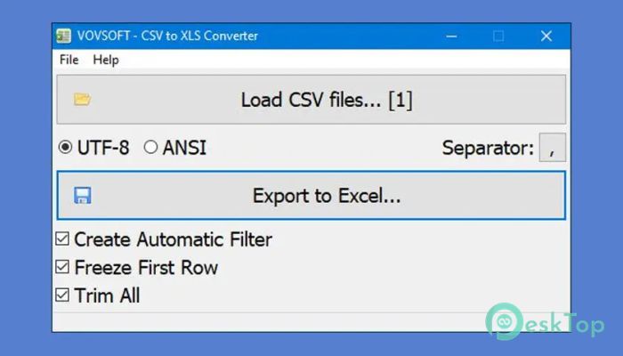 Download Vovsoft CSV to XLS Converter 1.3 Free Full Activated