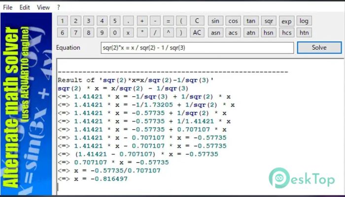 Descargar Alternate Math Solver 1.0 Completo Activado Gratis