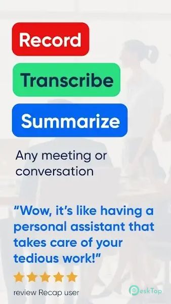 Transcribe audio to text Recap