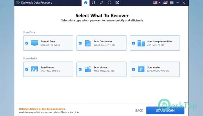 Скачать Systweak Data Recovery  2.1.1.265 полная версия активирована бесплатно