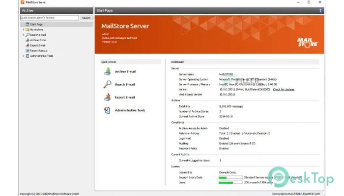MailStore Server 23.4.0.22136 Tam Sürüm Aktif Edilmiş Ücretsiz İndir
