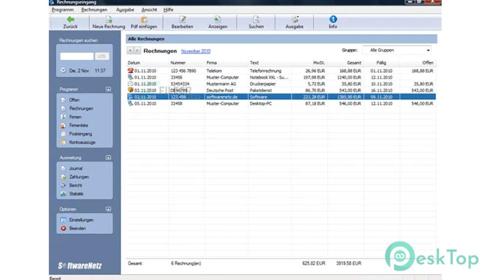 SoftwareNetz Purchase Journal 3.06 Tam Sürüm Aktif Edilmiş Ücretsiz İndir