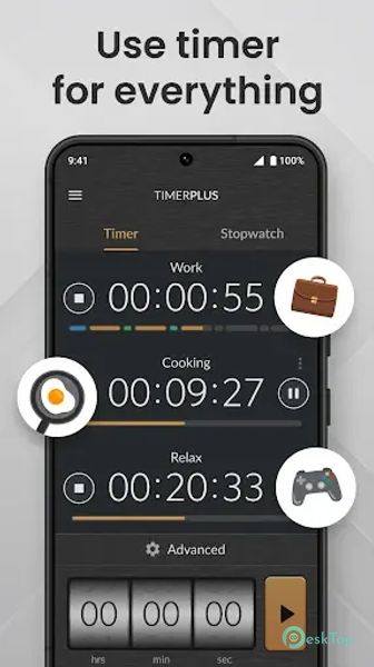 Timer Plus with Stopwatch 2.0.9 APK MOD Descarga gratuita completa